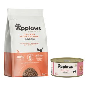 2kg+6x156 Adult Chicken & Salmon + tonnikala & katkarapu Applaws Kissanruoka