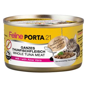 24x90g Feline tonnikala & aloe (viljaton) Porta 21 kissan märkäruoka