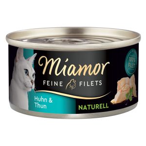 6x80g Fine Filets Naturelle kana & tonnikala Miamor Kissanruoka