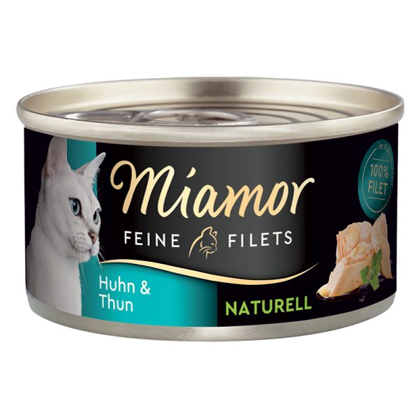6x80g Fine Filets Naturelle kana & tonnikala Miamor Kissanruoka