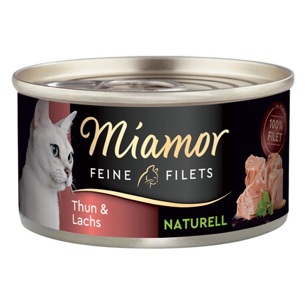 6x80g Fine Filets Naturelle tonnikala & lohi Miamor Kissanruoka