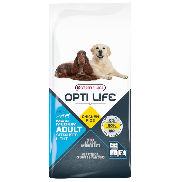12.5kg Medium Maxi Light Adult Opti Life - Kuivamuona koiranruoka
