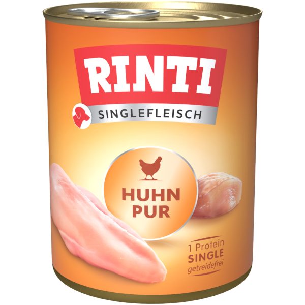 12 x 800 g kana RINTI Single koiranruoka