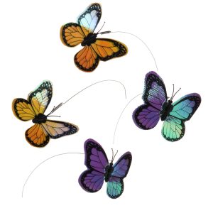 Funny Butterfly 4 kpl (= 1 setti) vaihtoperhosia kissalle