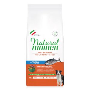 12kg Trainer Natural  Adult Medium Tuna & Rice & Spirulina  koiranruoka