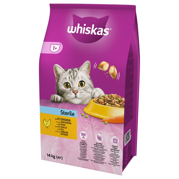 14kg 1+ Sterile Chicken Whiskas Kissanruoka