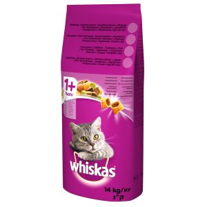 2x14kg 1+ Beef  Whiskas kissanruoka