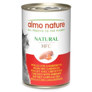 Almo Nature HFC -säästöpakkaus: 24 x 140 g - kana & katkarapu
