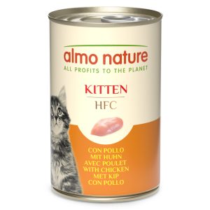 12x140g HFC Kitten kana Almo Nature Classic kissan märkäruoka