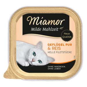 6x100g Mild Meal siipikarja & riisi Miamor Kissanruoka