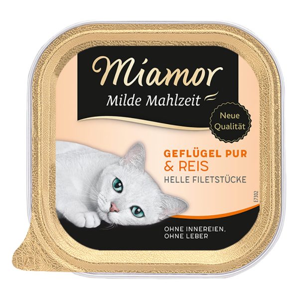 6x100g Mild Meal siipikarja & riisi Miamor Kissanruoka