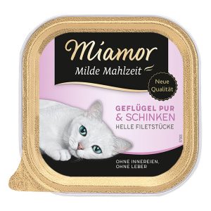 6x100g Mild Meal siipikarja & kinkku Miamor Kissanruoka