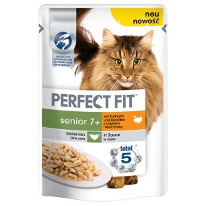 24x85g Senior kalkkuna & porkkana Perfect Fit Kissanruoka
