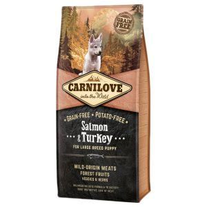 12kg Carnilove Large Puppy Salmon and Turkey koiranruoka