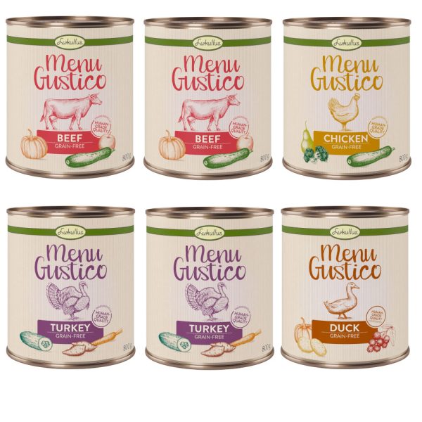 6 x 800g Lukullus Menu Gustico koiranruoka