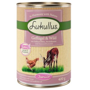 Lukullus Junior siipikarja & peura koiranruoka