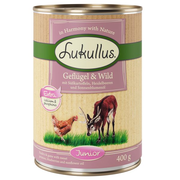 Lukullus Junior siipikarja & peura koiranruoka