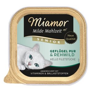 6x100g Mild Meal Senior siipikarja & metsäkauris Miamor Kissanruoka