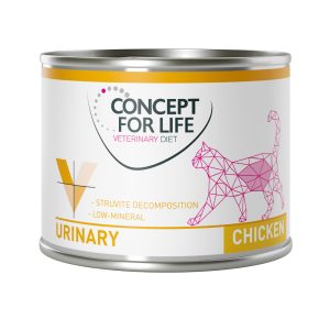 12 x 200 g Concept for Life Veterinary Diet Urinary Chicken märkäruokaa aikuisille kissoille