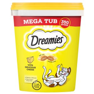 4x350g Dreamies Mega Tub lajitelma kana & juusto