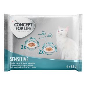 4x85g Sensitive Sensitive Concept for Life kissan märkäruoka