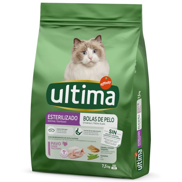 7,5kg Sterilized Hairball Ultima Kissanruoka