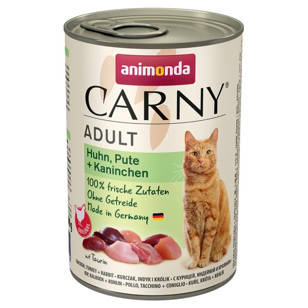 Animonda Carny Adult -säästöpakkaus 24 x 400 g - kana, kalkkuna & kani