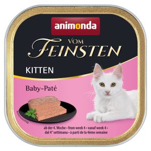 6x100g Baby Paté luonnollisella tauriinilla Animonda Vom Feinsten Kissanruoka