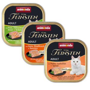 32x100g Adult herkkutäytteellä (3 makua) Animonda Vom Feinsten