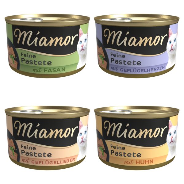 12x85g Paté siipikarjalajitelma 4 makua Miamor kissan märkäruoka
