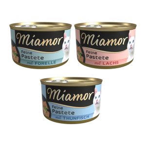 12x85g Paté kalalajitelma 3 makua Miamor kissan märkäruoka