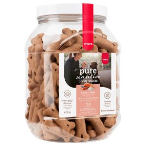 600g Meradog pure sensitive Goody Snacks, lohi & riisi koiralle