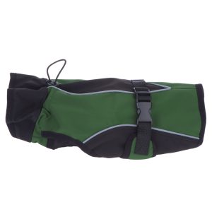 Softshell-koirantakki, selän pituus noin 70 cm