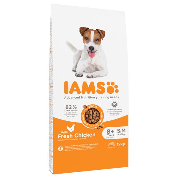 IAMS for Vitality Dog Senior & Mature Small Medium Chicken - 2 x 12 kg