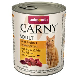 24x800g Adult 3 lihamakua Animonda Carny Kissanruoka