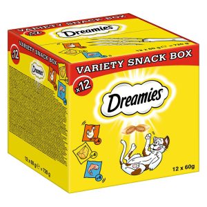 12x60g Selection Box kana, juusto, lohi Dreamies kissalle