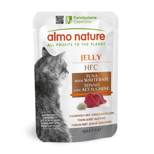 24x55g Jelly Pouch tonnikala & pikkusillit Almo Nature HFC Kissanruoka