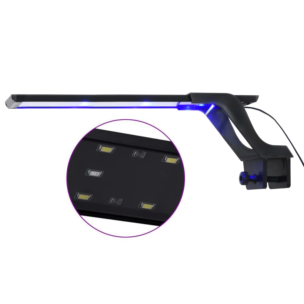vidaXL Akvaarion LED-valo kiinnittimillä 35-55 cm sininen ja valkoinen