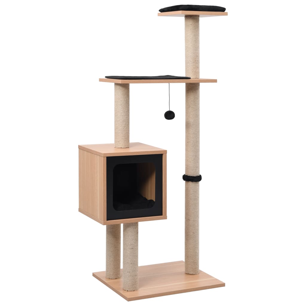 vidaXL Kissan kiipeilypuu sisal-raapimismatolla 123 cm
