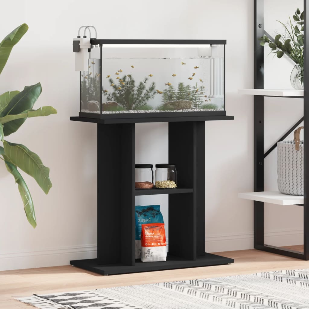 vidaXL Akvaarioteline musta 60x30x60 cm tekninen puu