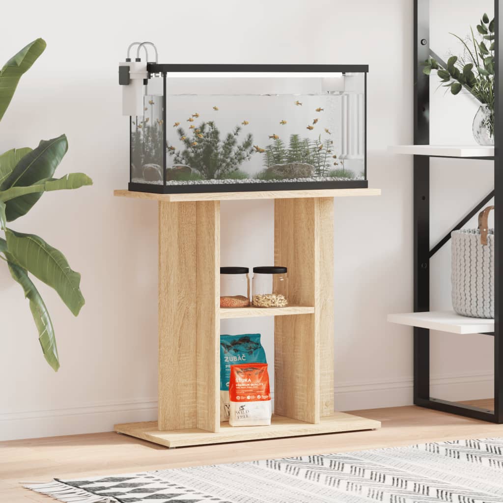 vidaXL Akvaarioteline Sonoma-tammi 60x30x60 cm tekninen puu