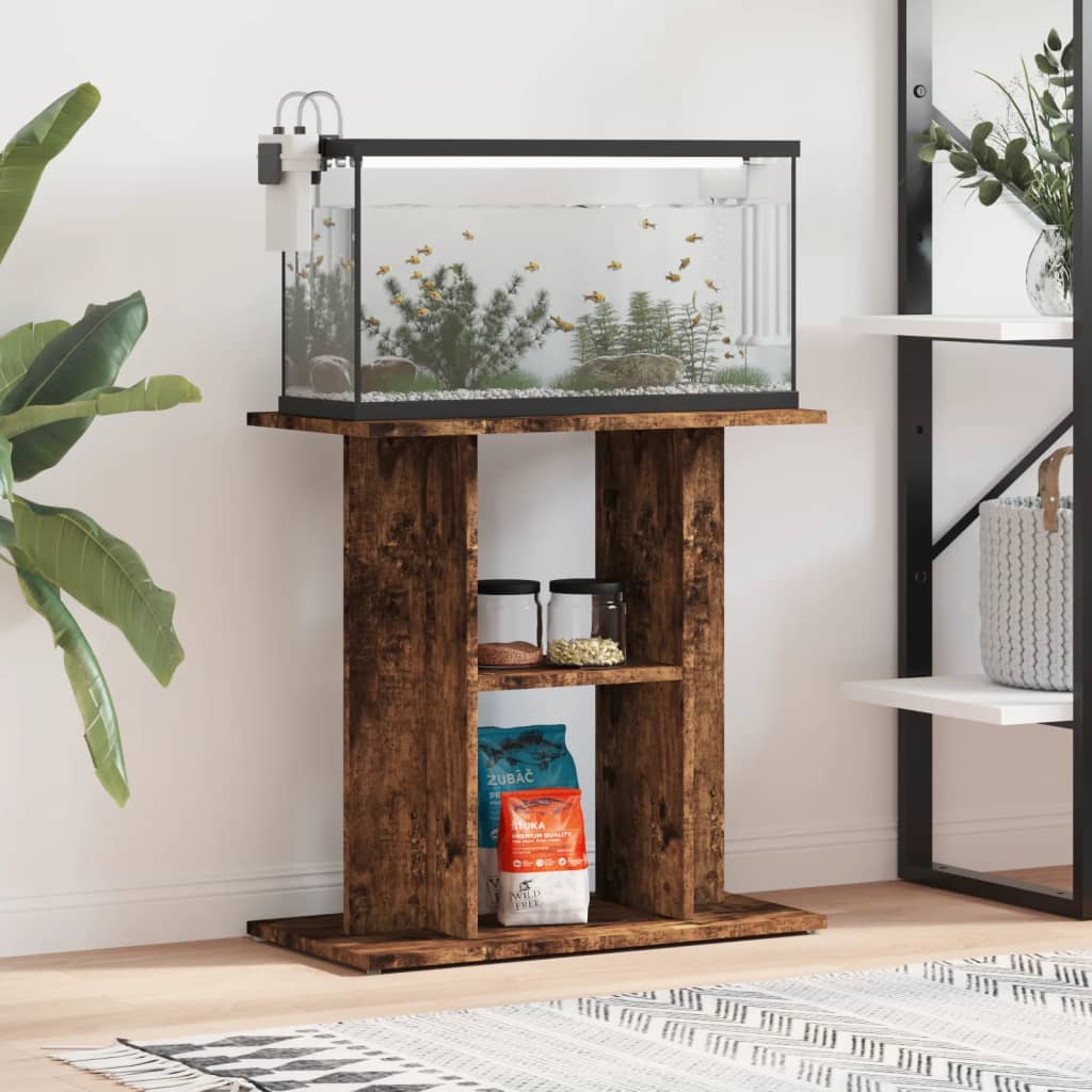 vidaXL Akvaarioteline savutammi 60x30x60 cm tekninen puu