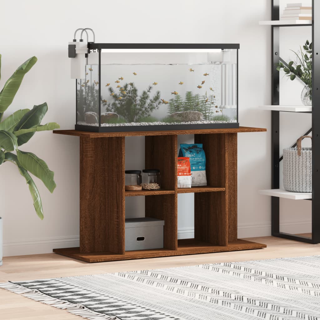 vidaXL Akvaarioteline ruskea tammi 100x40x60 cm tekninen puu