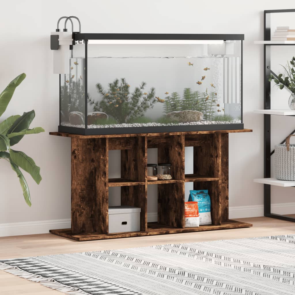 vidaXL Akvaarioteline savutammi 120x40x60 cm tekninen puu