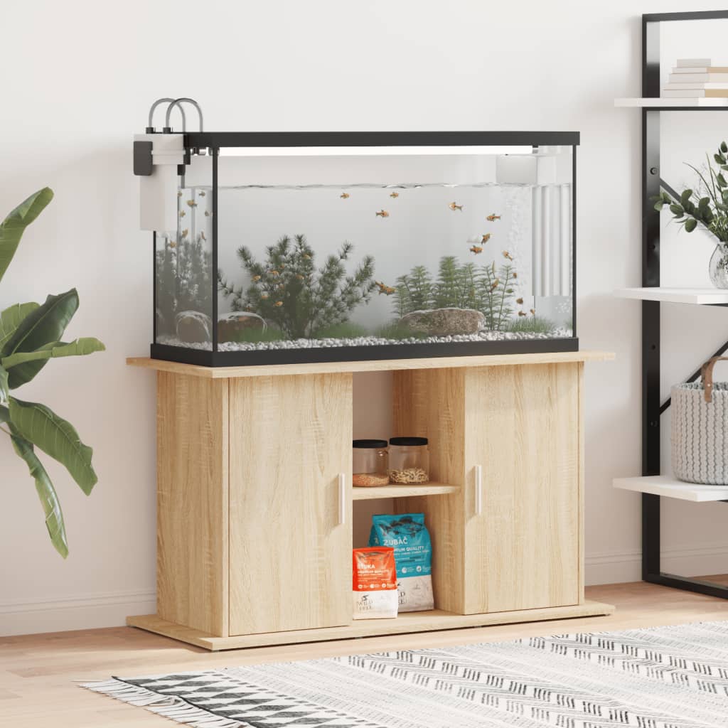 vidaXL Akvaarioteline Sonoma-tammi 101x41x58 cm tekninen puu