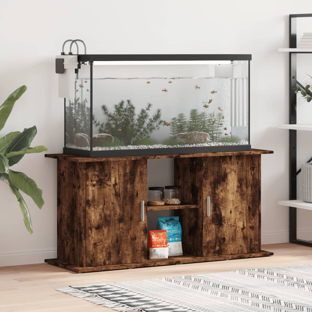 vidaXL Akvaarioteline savutammi 121x41x58 cm tekninen puu