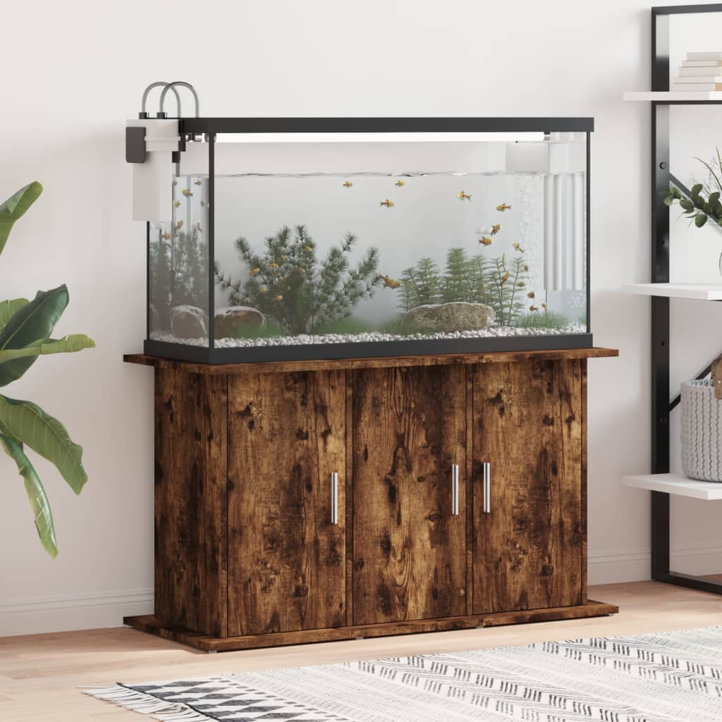 vidaXL Akvaarioteline savutammi 101x41x58 cm tekninen puu