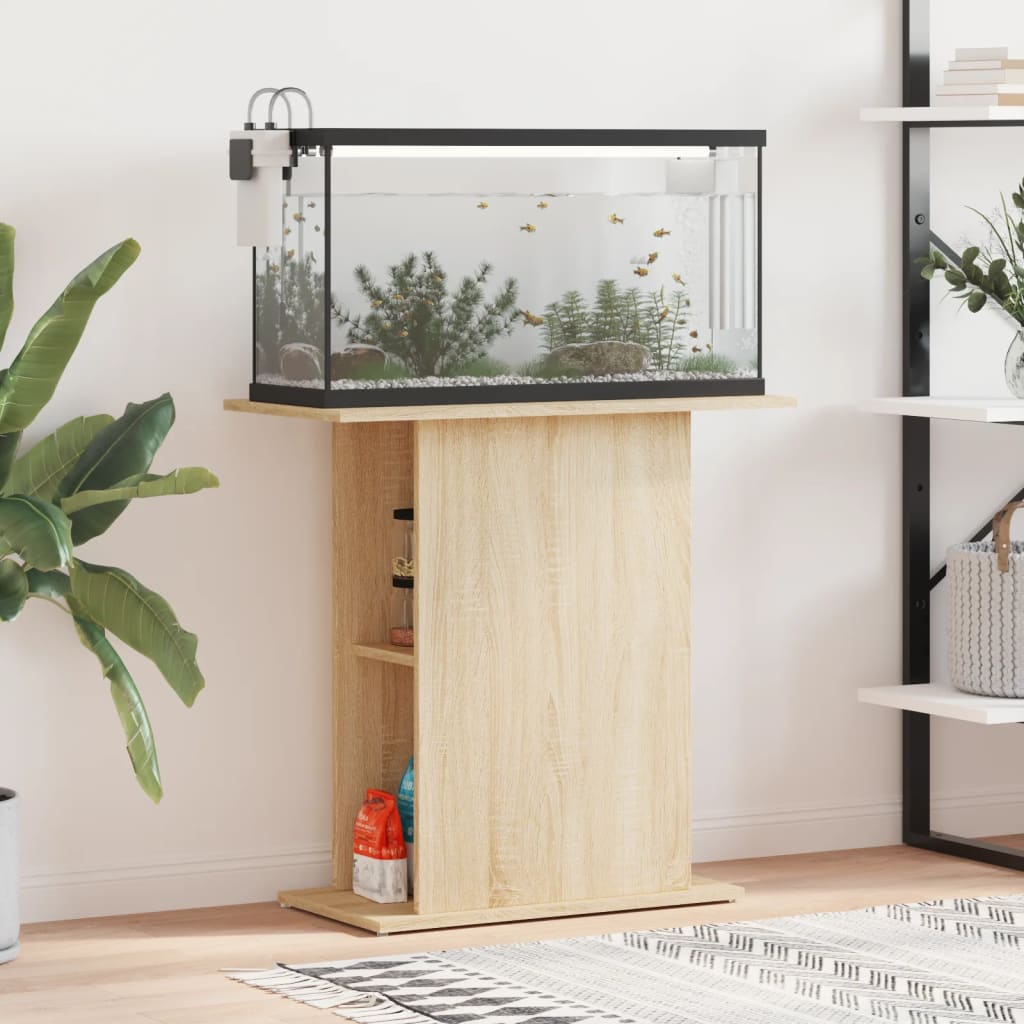 vidaXL Akvaarioteline Sonoma-tammi 75x36x72,5 cm tekninen puu