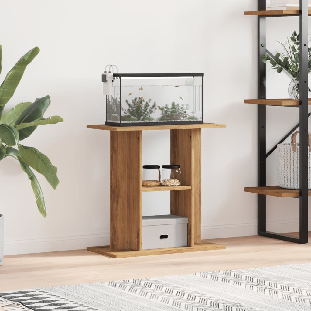 vidaXL Akvaarioteline artesaani tammi 60x30x60 cm tekninen puu