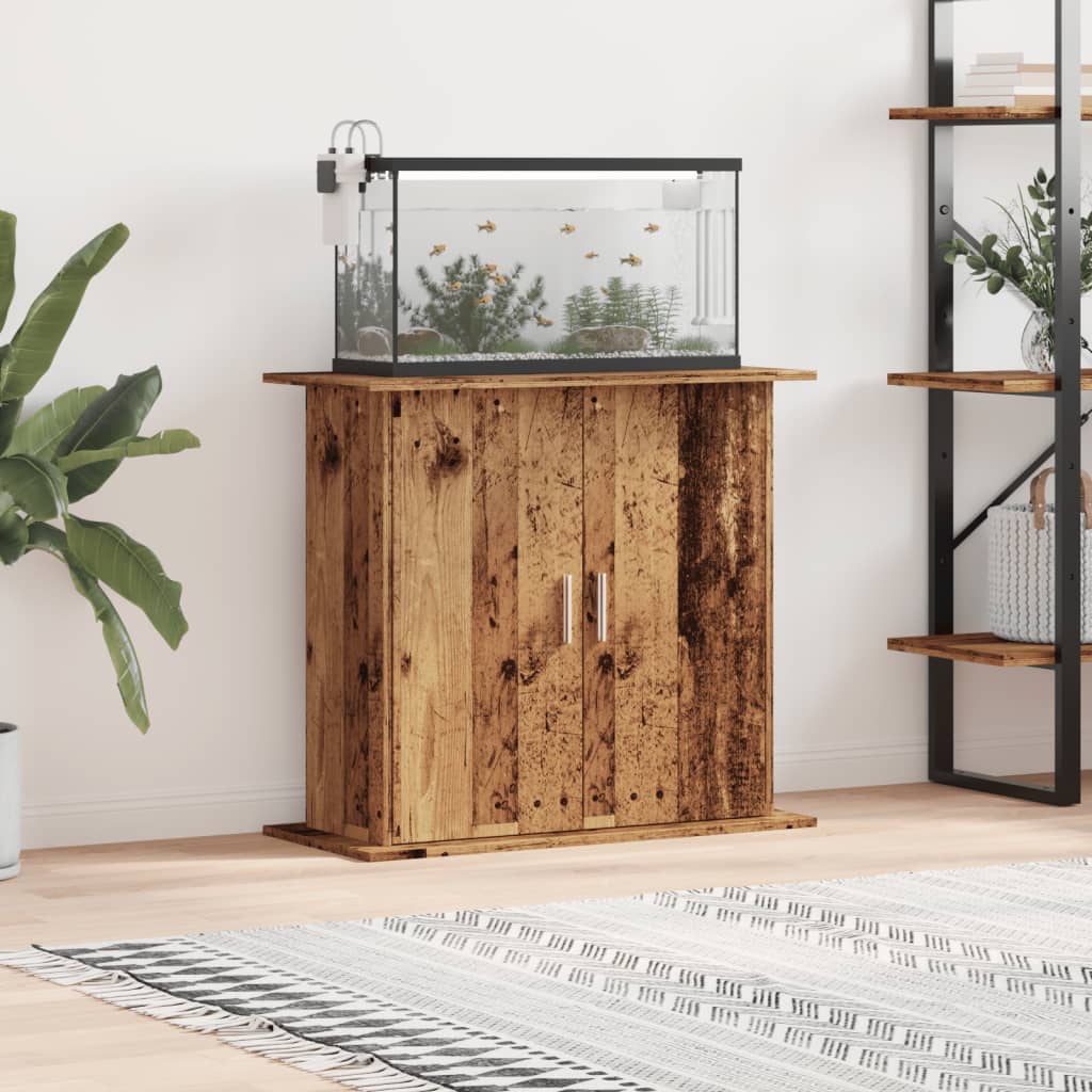 vidaXL Akvaarioteline vanha puu 81x36x73 cm tekninen puu